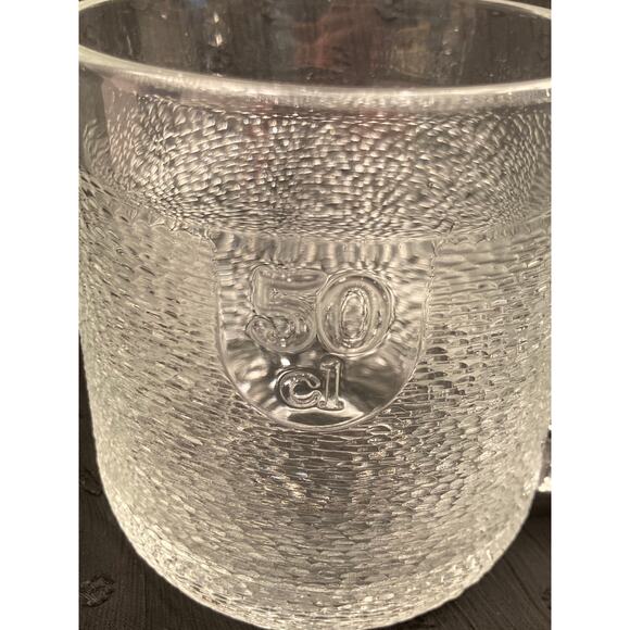 Iittala Krouvi 50 cl Oiva Troika Finland Beer Mug Textured Glass Set of 2 *Read* - Picture 4 of 10